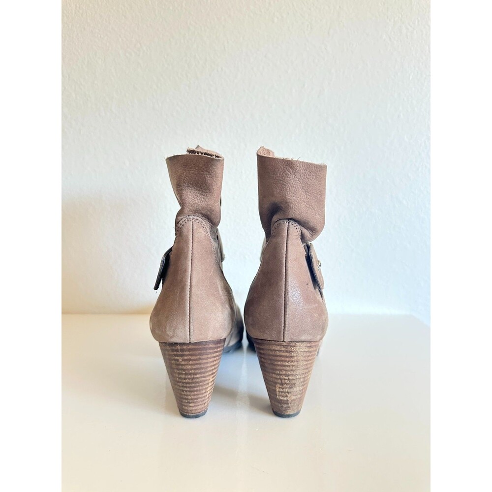 Paul Green Women’s Naomi Suede Ankle Boots Buckle Taupe Tan City School Size 5.5 - Picture 7 of 11